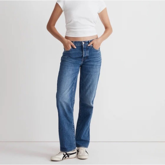 Madewell Low-Slung Straight Jeans Palmina Wash - Picture 1 of 10